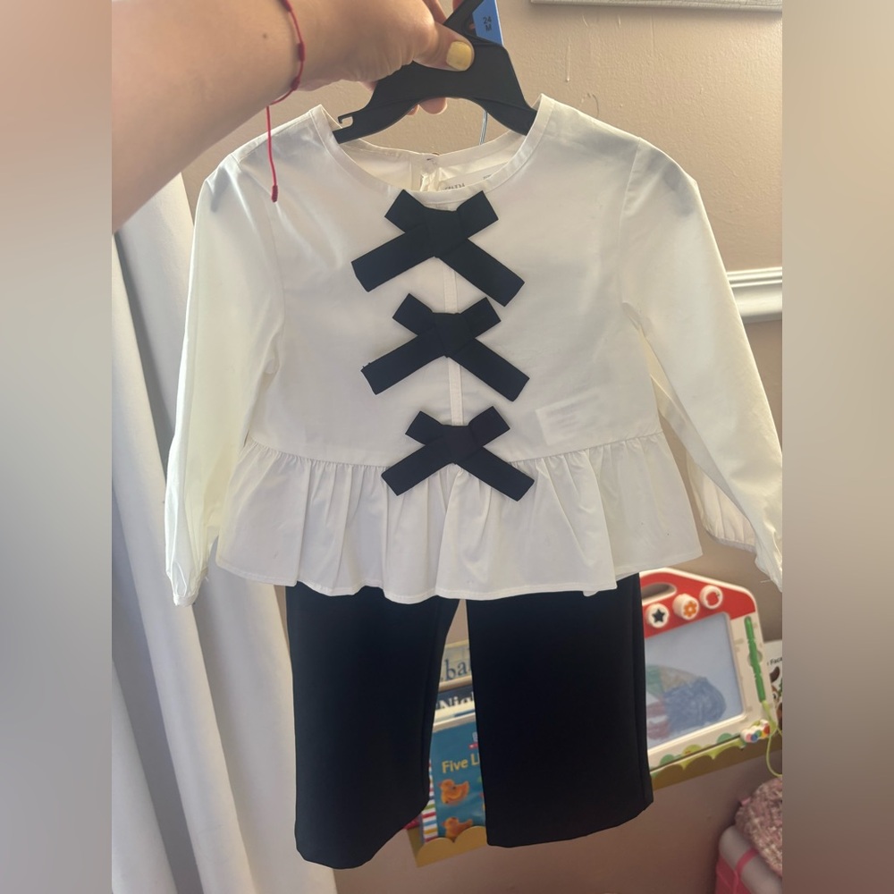 Zara Kids Matching Set - White and Black